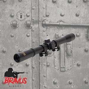 LUNETA 4X20 COM MOUNT 3/8" - ROSSI