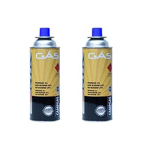 Kit 2 UNIDADES CARTUCHOS DE GÁS NTK CAMPGÁS PARA FOGAREIROS E MAÇARICOS
