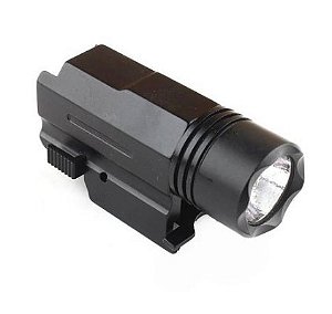 LANTERNA LED TATICA PARA PISTOLA EM METAL TRILHO 22MM