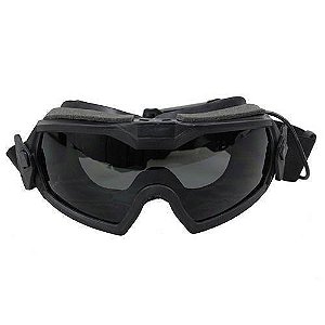 Óculos FMA com Cooler - Estojo, Flanela, Lente Fumê e Transparente - COR Preto