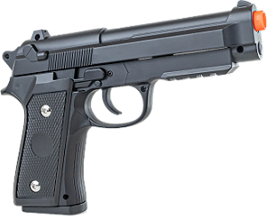 PISTOLA DE AIRSOFT VIGOR PT92 V22 SPRING 6MM + ALVOS