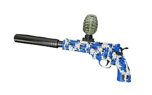 REVOLVER ELÉTRICO GEL ORBEZZ SHORT (AZUL COM BRANCO)