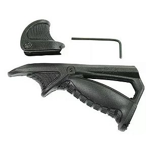 FRONT GRIP ANGULAR MODELO PTK C/ APOIO POLEGAR - PRETO