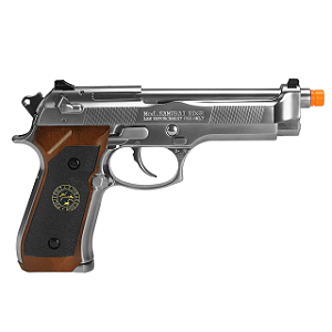 PISTOLA DE AIRSOFT GBB M92 BIOHAZARD CROMADA - WE