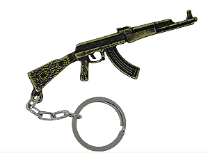 Chaveiro AK 47 - Ouro Velho
