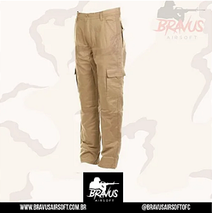 CALÇA TÁTICA 6 BOLSOS EM RIP STOP TAN – FOX BOY