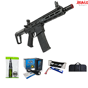 RIFLE DE AIRSOFT D.E ARMORY M904G BRADOCK + PACOTE DE BLS (4000 bbs) + BATERIA LIPO 11.1V 1100MAH + CARREGADOR DE BATERIA + CASE DE TRANSPORTE TAG