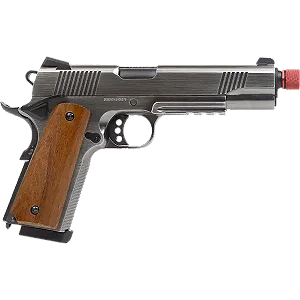 Pistola Airsoft Green Gas Rossi 1911 Prata Madeira Blowback 6mm