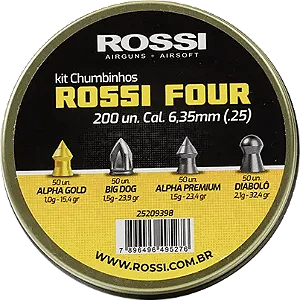 Chumbinho Kit Rossi Four 6,35 mm (200 un)