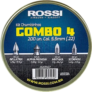 Chumbinho Rossi Combo 4 5,5 mm (200 un)