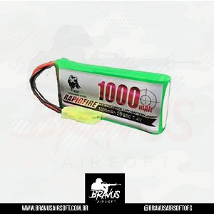 BATERIA LIPO AIRSOFT 2000 MAH 2S 7.4V 20C - RAPIDFIRE