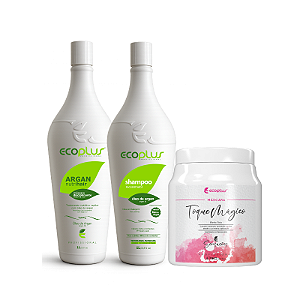 Combo Shampoo Argan + Máscara Disciplinante Argan + Máscara Sensações