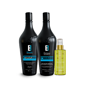 Combo Shampoo Evolutione + Máscara Disciplinante Evolutione + Óleo Reparador De Pontas
