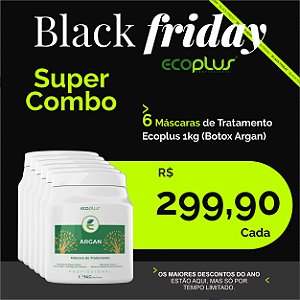 SUPER COMBO 6 Máscaras de Tratamento Ecoplus 1kg (Botox Argan)