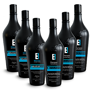 3 Kits Shampoo Evolutione + Máscara Disciplinante Evolutione