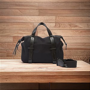 Bolsa Tote Média Neoprene Mini Lívia Preto Elisa Atheniense