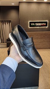 Sapato Casual Loafer Preto Ref 14536