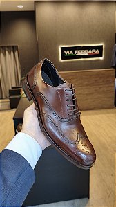 Sapato Social Oxford Brogue Mouro Ref 60499