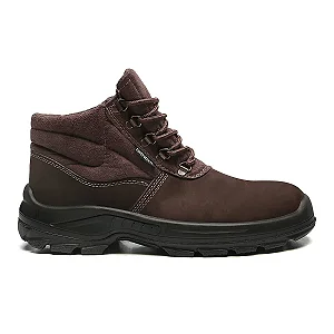BOTA DE SEGURANÇA BRACOL 4018BAFN4400LL BICO PVC COURO NOBUCK MARROM CAFÉ C.A 40872