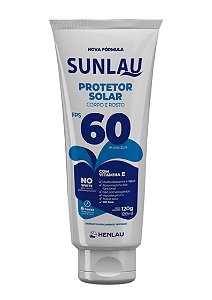 PROTETOR SOLAR SUNLAU FPS60 HENLAU EPI 120g
