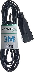 EXTENSÃO FIOLUX CONNECT HARD 3 METROS PRETA