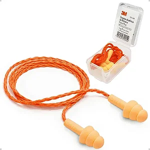 PROTETOR AUDITIVO 3M TIPO PLUG SILICONE POMP PLUS COM CORDÃO CA 5745