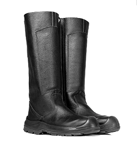 BOTA BRACOL 4063BMAB2402LL ZÍPER COURO PRETA AÇO MATEIRA CA 50982