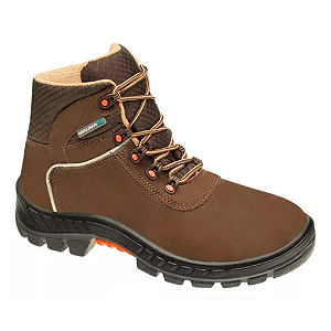 BOTA DE SEGURANÇA MARLUVAS 75BPR29-MSMC BICO DE PVC COURO NOBUCK MARROM CLARO CA 41370