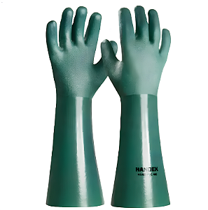LUVA SEGURANÇA HAND PVC HANDEX 46CM VERDE CA 49465