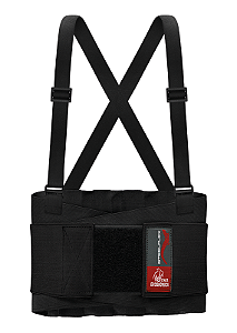 CINTA ERGONÔMICA STEELFLEX STF ERCE9010 PRETA COM SUSPENSÓRIO PREMIUM