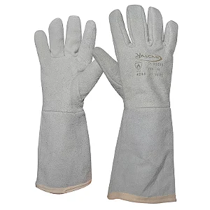 LUVA DE RASPA COM FORRO TÉRMICO PUNHO 20CM VALCAN CA 32586