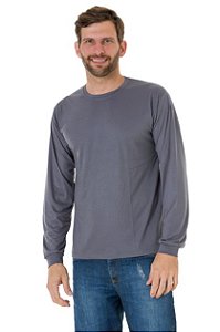 CAMISETA 30/1 K2M PV MANGA LONGA MESCLA CINZA