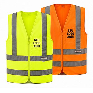 10 COLETES PERSONALIZADOS COM 1 BOLSO (M, G, XG, XXG)