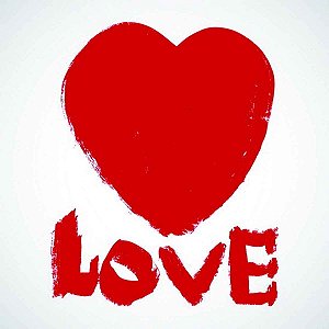 Tela Love com Coração Vermelho