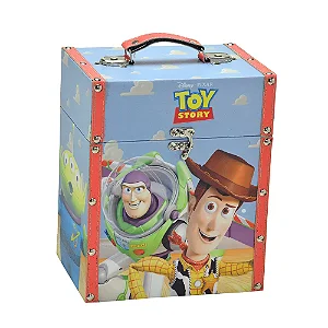 Porta Trecos Toy Story em Couro Sintetico e MDF na Cor Azul