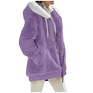 Casaco de blusa de frio feminino com zíper