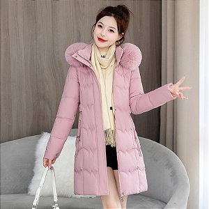 Jaqueta Parka Longa Casaco feminino | Jaqueta de Neve Acolchoado Com Capuz