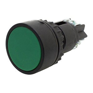 Botão Monobloco Pulsante 22mm Verde 1 Contato NA NF Reversivel