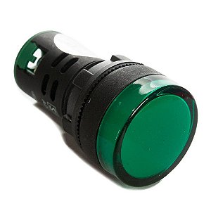 Sinaleiro LED 22mm de Painel - Verde 24V