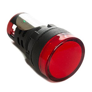 Sinaleiro LED 22mm de Painel - Vermelho 24V