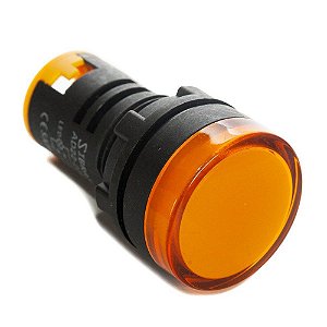 Sinaleiro LED 22mm de Painel - Amarelo 220V