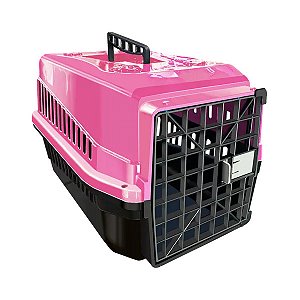 Caixa de Transporte Mec pet para cães e gatos Rosa