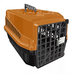 Caixa de Transporte Mec Pet para Cães e Gatos Laranja
