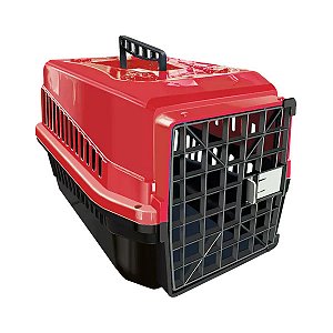 Caixa de Transporte Mec Pet para Cães e Gatos Vermelha