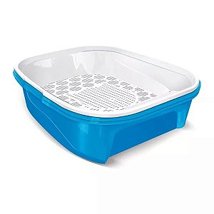 Caixa de Areia para Gatos Azul Mec Pet