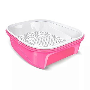 Caixa de Areia para Gatos Rosa Mec Pet