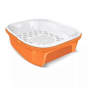 Caixa de Areia para Gatos Laranja Mec Pet