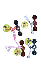 Brinquedo para Cães em formato de Halteres Cristal Bone