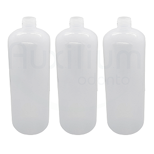 KIT 3 GARRAFAS PET PAREDE GROSSA LEITOSA 1L