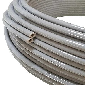 MANGUEIRA DUPLA PARA PEDAL PU CINZA 6,3X3,3 - 30m